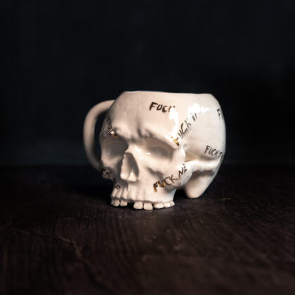 Gold Skull Mug